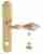 Дверная ручка Venezia "ANAFESTO" WC-2 на планке PL02 полированная латунь