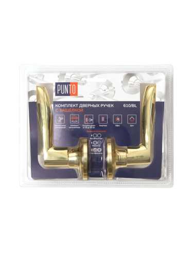 Ручка Punto (Пунто) защелка DK610/BL PB-PS (без фик.) золото