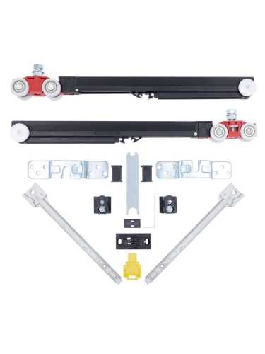 Комплект роликов Morelli ECO SLIDING SET 3 80kg NEW, двойной доводчик, дверь до 80кг