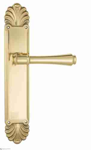 Дверная ручка Venezia "CALLISTO" на планке PL87 полированная латунь