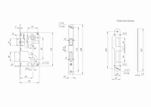 Корпус замка METLS25-50 SN мат.никель