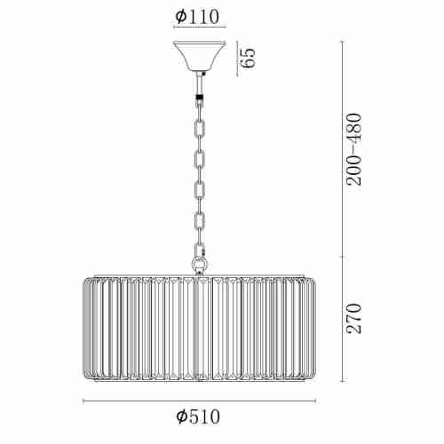 Подвесная люстра Freya Esme FR1005PL-05SC