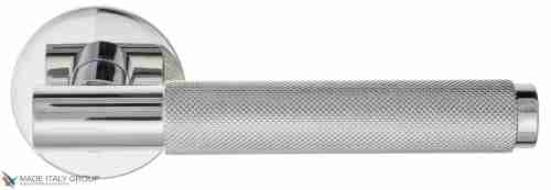 Дверная ручка на круглом основании Fratelli Cattini "UNA X" 7FS-CR полированный хром