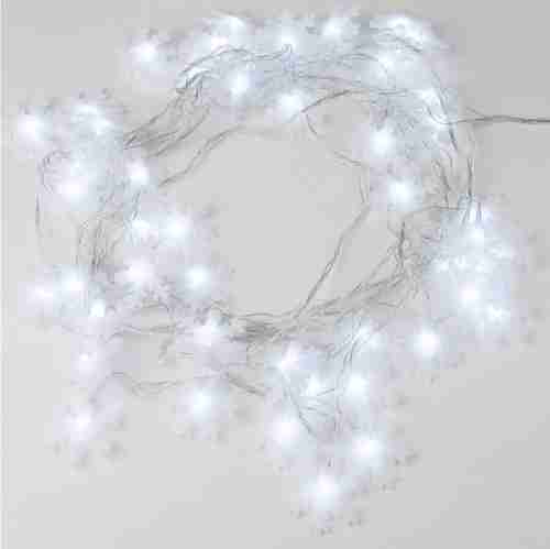 Светодиодная гирлянда Uniel Снежинки-2 220V белый ULD-S0500-050/DTA White IP20 Snowflakes-2 UL-00007196