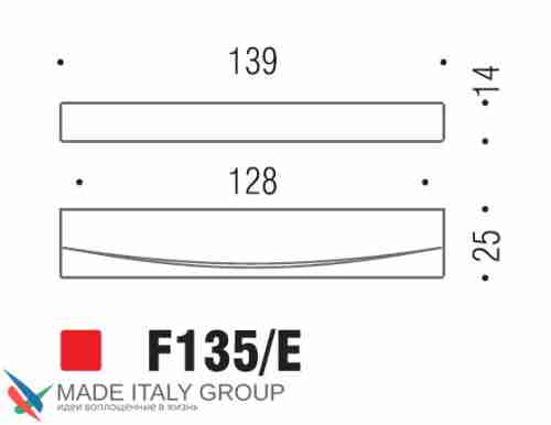 Ручка скоба модерн COLOMBO DESIGN F135E-CR полированный хром 128 мм