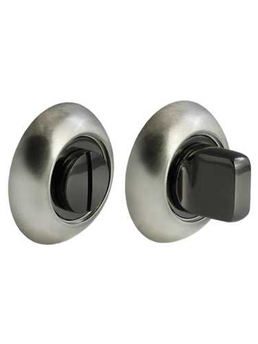 Комплект дверных ручек Morelli MH-03 SN/BN с заверткой MH-WC SN/BN, цвет матовый никель