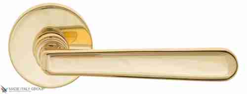 Дверная ручка на круглом основании Fratelli Cattini "ESSA" 7.7-OLV полированная латунь