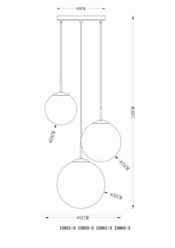 Подвесная люстра Globo Varus 15851-3