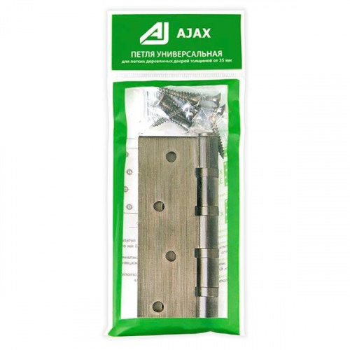 Петля дверная стальная универсальная AJAX 4B/P 100x70x2 AB (бронза) пакет