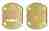 Накладки сувальдные Гардиан латунь ГЛ 21 /пара/, объемная /123:471/