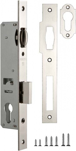 Корпус узкопрофильного замка с роликовой защёлкой Fuaro 155-25 CP (хром)