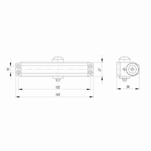 Доводчик дверной DCTR15-60 (TDR-60) 15-60кг WH белый
