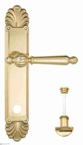 Дверная ручка Venezia "PELLESTRINA" WC-2 на планке PL87 полированная латунь