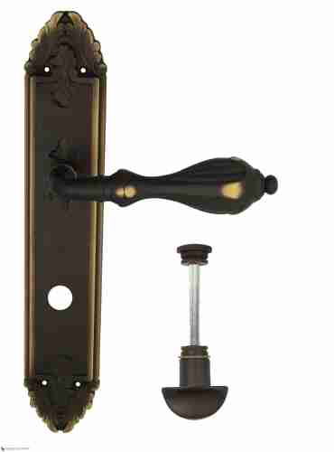 Дверная ручка Venezia "ANAFESTO" WC-2 на планке PL90 темная бронза