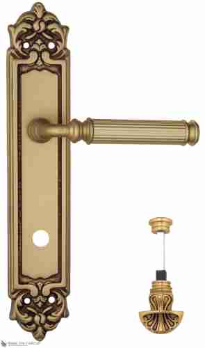 Дверная ручка Venezia "MOSCA" WC-4 на планке PL96 французское золото