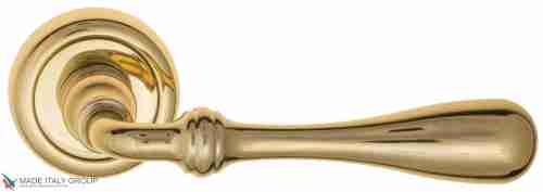 Дверная ручка на круглом основании Fratelli Cattini "RETRO" D1-OLV полированная латунь