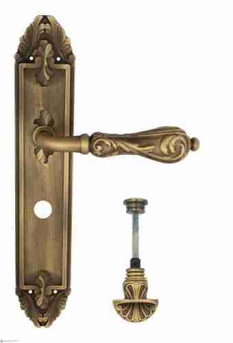 Дверная ручка Venezia "MONTE CRISTO" WC-4 на планке PL90 матовая бронза