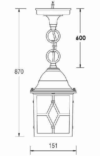 Уличный подвесной светильник Oasis Light 64305 64305 Gb