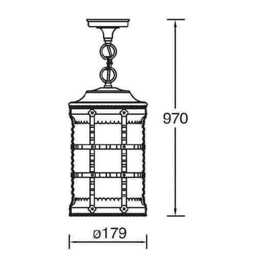 Уличный подвесной светильник Oasis Light 81205 81205 Bl
