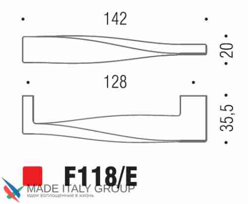 Ручка скоба модерн COLOMBO DESIGN F118E-CM матовый хром 128 мм