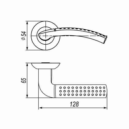 Ручка раздельная LEGENDA PR SN/CP-3 матовый никель/хром, квадрат 140мм