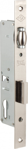 Корпус узкопрофильного замка с роликовой защёлкой KALE KILIT 155 (30 mm) w/b (никель)