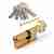 Цилиндр для замка ключ / вертушка Apecs Premier RT-80(45/35C)-C-G золото