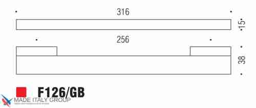 Ручка скоба модерн COLOMBO DESIGN F126GB-CR полированный хром 256 мм