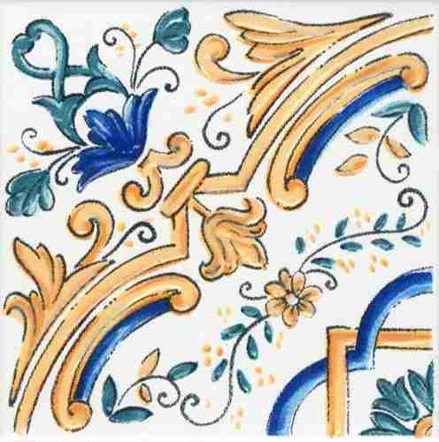 Плитка керамическая Kerama Marazzi Капри майолика STG\A484\1146 вставка 9,9х9,9