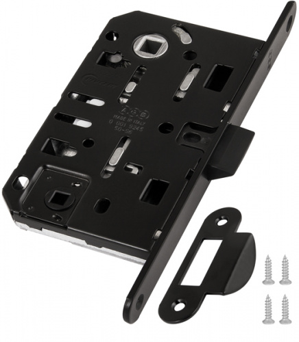 Замок дверной межкомнатный WC AGB (АГБ) B01102.50.93.567 черный пласт.яз. ин.упак+B01000.13