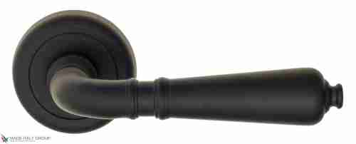 Дверная ручка на круглом основании Fratelli Cattini "TOSCANA" D1-NM матовый черный