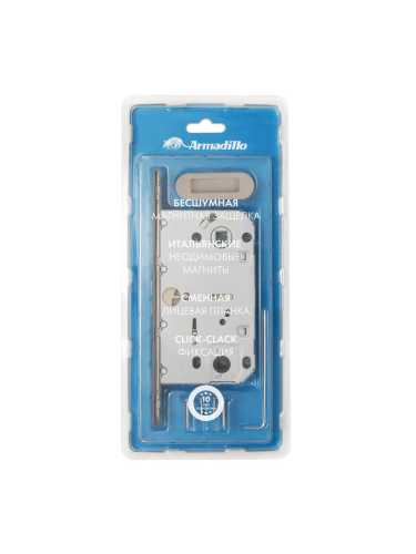 Замок дверной магнитный Armadillo (Армадилло) WC с ответной планкой GRAVITY.PRO G01.196.50.96 BPVD вороненый никель