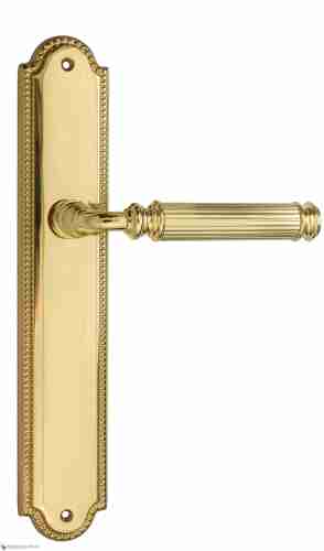 Дверная ручка Venezia "MOSCA" на планке PL98 полированная латунь