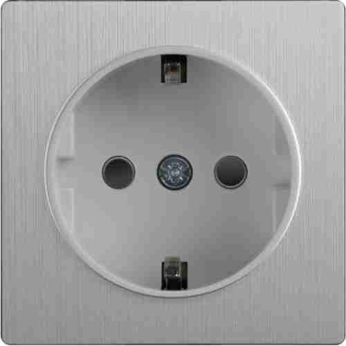 Розетка Cеребряный рифленый Werkel Cеребряный рифленый WL09-SKGS-01-IP44