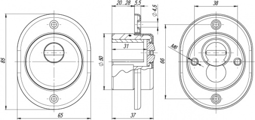 Броненакладка Fuaro DEF 4935 GP латунь