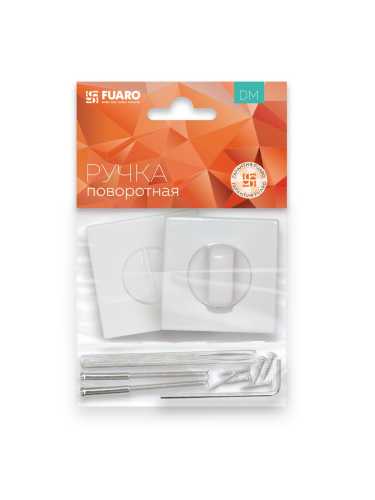 Ручка дверная Fuaro (Фуаро) межкомнатная K.DM51.Straight (Straight DM) WH-19 белый  Набор 2