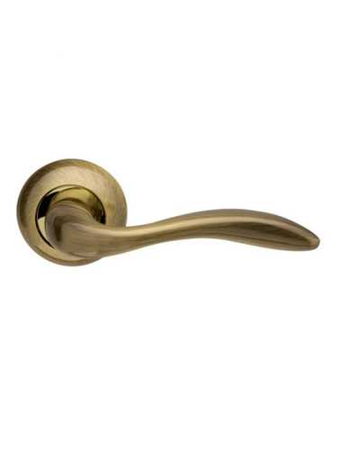 Комплект: Ручки Armadillo Selena LD19-1AB/GP-7+Завертка+Бесшумный замок Fuaro/бронза/золото