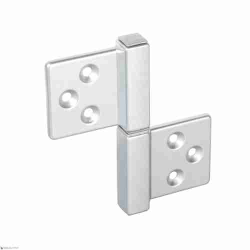 143CS032D_Q Петля накладная без врезки ALDEGHI 32x35 серебристый ЛЕВАЯ