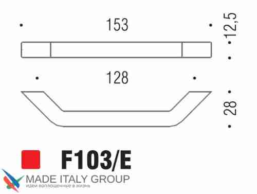 Ручка скоба модерн COLOMBO DESIGN F103E-CM матовый хром 128 мм