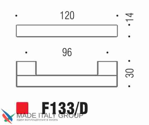 Ручка скоба модерн COLOMBO DESIGN F133D-NM матовый черный 96 мм