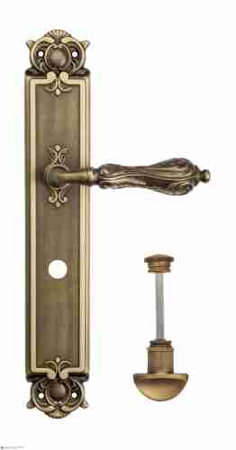 Дверная ручка Venezia "MONTE CRISTO" WC-2 на планке PL97 матовая бронза