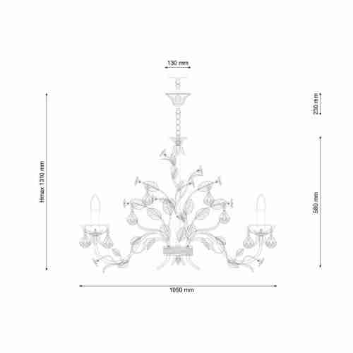 Подвесная люстра Lucia Tucci Fiori Di Rose 1770.10