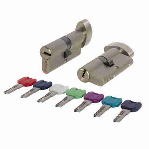 Цилиндровый Punto (Пунто) механизм MaxPro7002Knob80mm(35+10+35) SN никель 7key с вертушкой