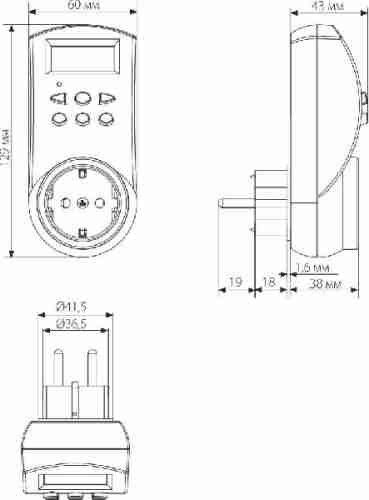 Розетка Elektrostandard TMH TMH-E-4 16A x1 IP20 Белый