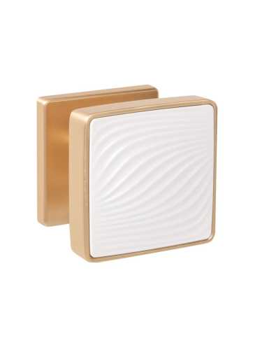 Ручка Punto (Пунто) раздельная K.EST.Q52.GIPNOZ SSG/WH-39 сатинированное золото/белый