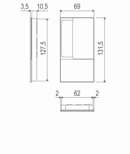 B30003.01.32 Ручка WAVE под цилиндр (мат хром), для раздвижных дверей