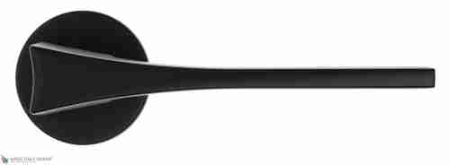 Дверная ручка на круглом основании Fratelli Cattini "OSSIS" 7FS-NM матовый черный