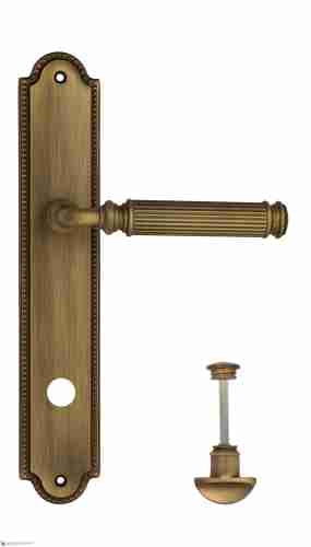 Дверная ручка Venezia "MOSCA" WC-2 на планке PL98 матовая бронза