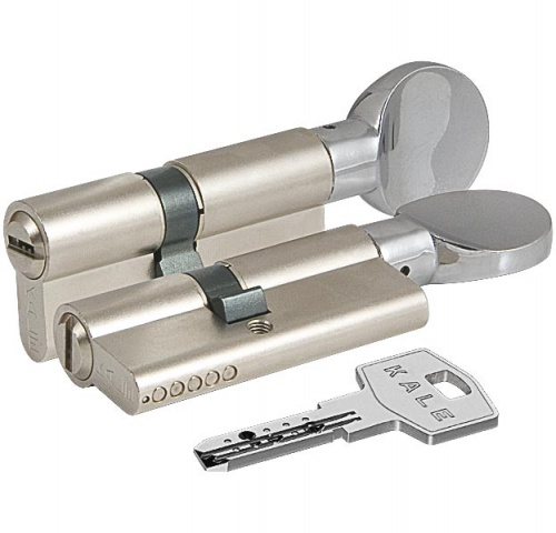 Цилиндровый механизм с вертушкой KALE KILIT 164 BM/68 (26+10+32) mm никель 5 кл.