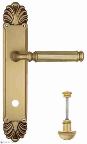 Дверная ручка Venezia "MOSCA" WC-2 на планке PL87 французское золото